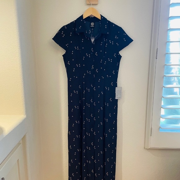 ☀️SALE☀️ NWT BABEAU Capped Sleeve Midi Shirtdress - Picture 3 of 8